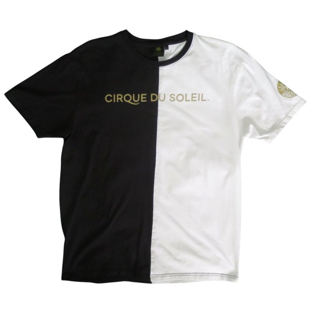 Cirque Du Soleil Black & White Split Tee L